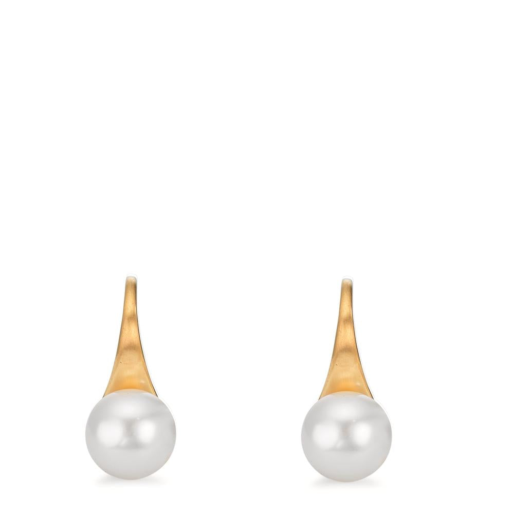 Ohrhänger 375/9 K Gelbgold Süsswasserzuchtperle, 2 Perlen, 8 mm