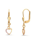 Orecchini Oro giallo 375/9K Zirconia rosa, [rund]