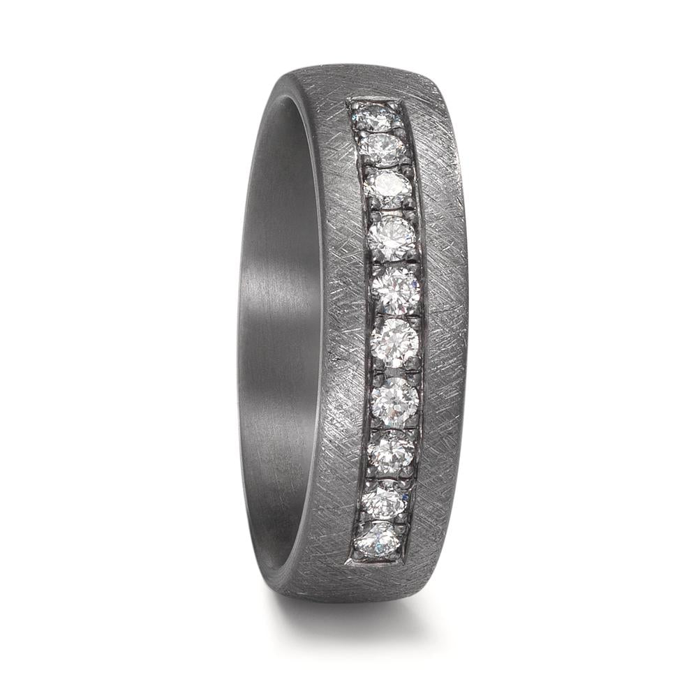 Partnerring 999 Tantal Diamant Lab Grown 0.25 ct, 10 Steine, tw-vsi