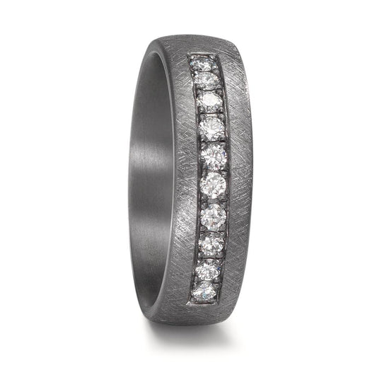 Partnerring 999 Tantal Diamant Lab Grown 0.25 ct, 10 Steine, tw-vsi