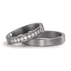 Anello del partner 999 Tantalio Laboratorio di diamanti coltivato 0.25 ct, 10 pietra, tw-vsi
