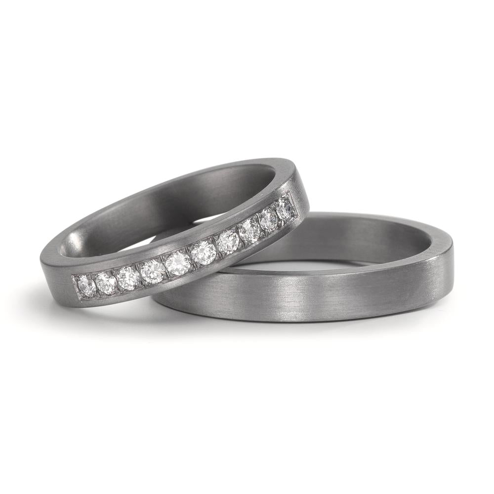 Anello del partner 999 Tantalio Laboratorio di diamanti coltivato 0.25 ct, 10 pietra, tw-vsi