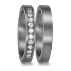Anello del partner 999 Tantalio Laboratorio di diamanti coltivato 0.25 ct, 10 pietra, tw-vsi
