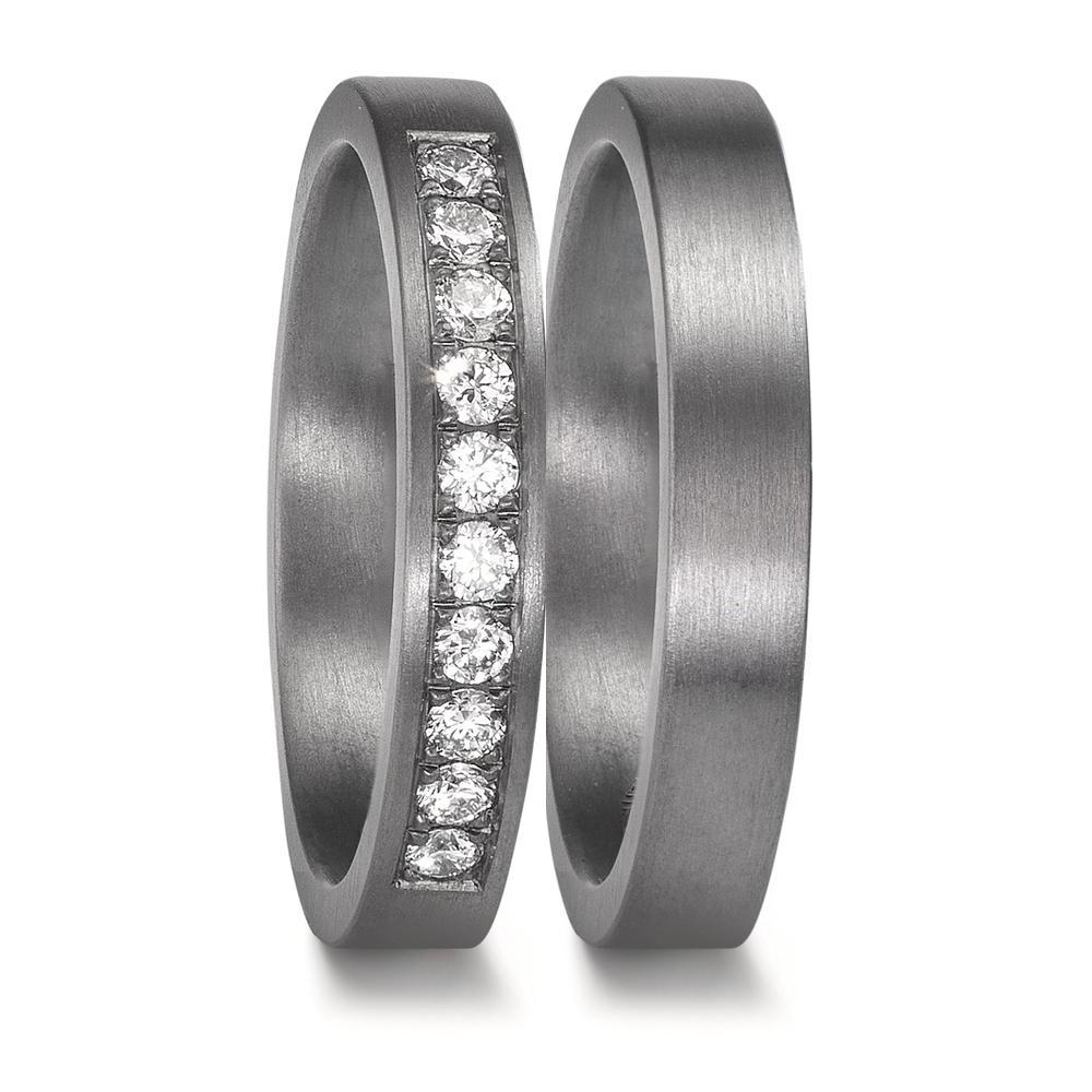 Anello del partner 999 Tantalio Laboratorio di diamanti coltivato 0.25 ct, 10 pietra, tw-vsi