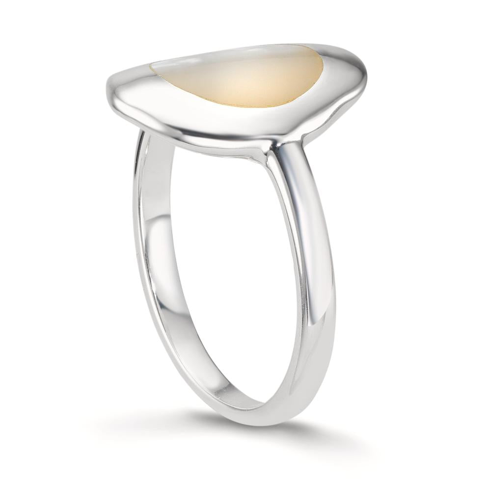 Fingerring Silber Perlmutt weiss Ø14.5 mm