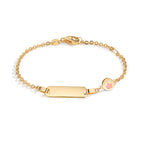 Bracciale con incisione Oro giallo 375/9K laccato Corona 12-14 cm