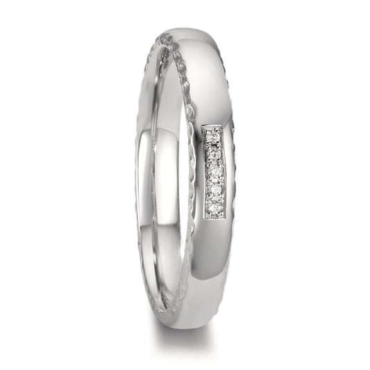 Partnerring 950 Platin Diamant 0.02 ct, 5 Steine, w-si