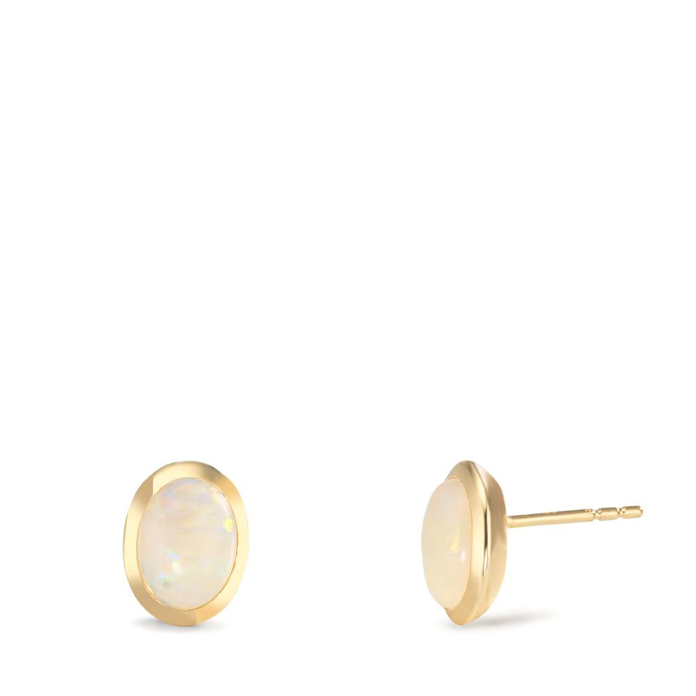 Ohrstecker 375/9 K Gelbgold Opal 2 Steine
