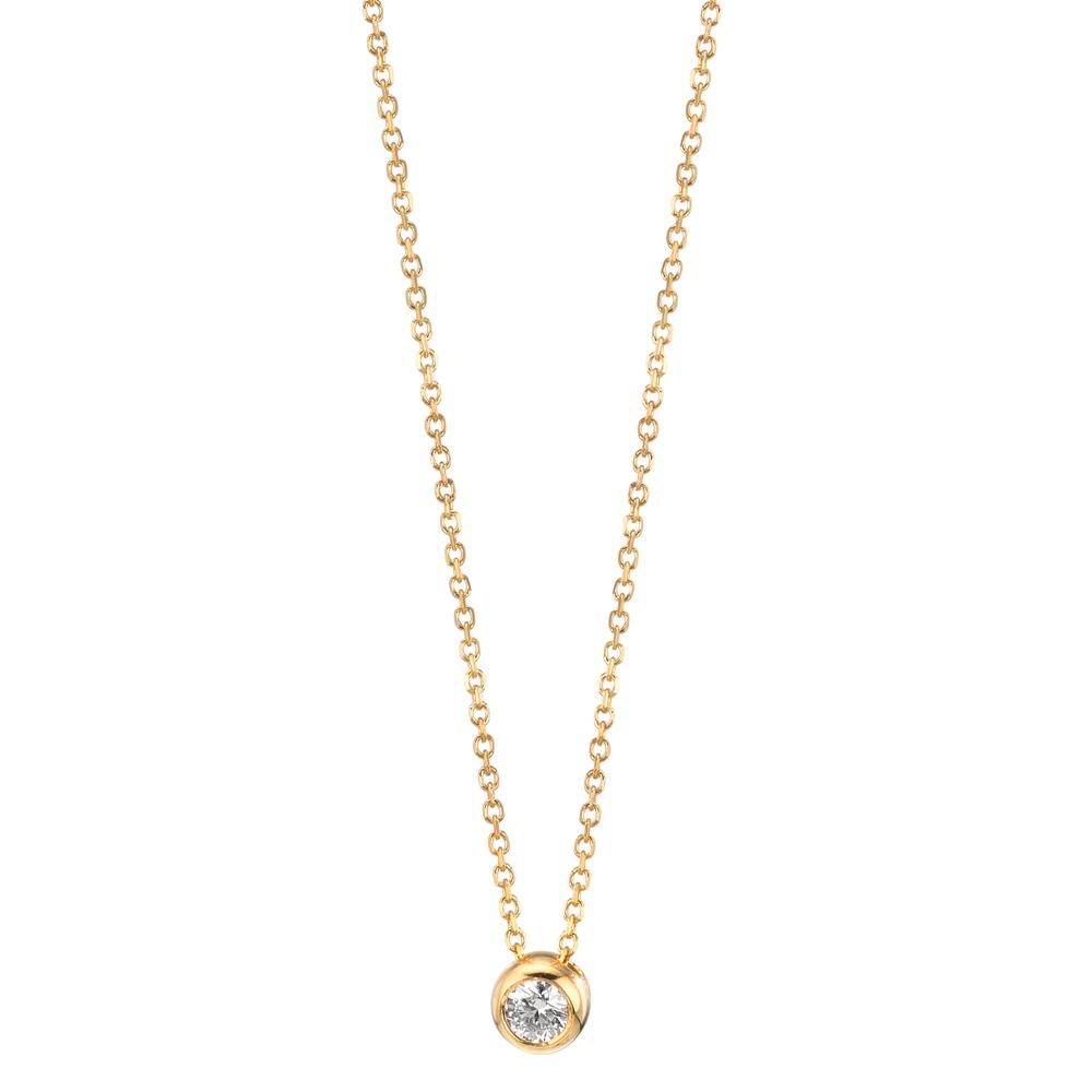 Collier 750/18 K Gelbgold Diamant 0.05 ct, w-si 42-45 cm verstellbar