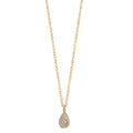 Collana Oro giallo 750/18 carati Diamante 0.04 ct, 9 pietra, w-si 42-45 cm