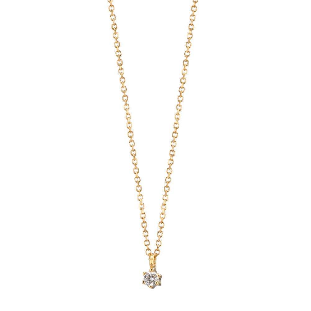 Collana Oro giallo 750/18 carati Diamante 0.03 ct, w-si 42-45 cm