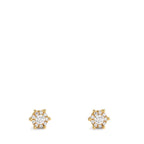 Ohrstecker 750/18 K Gelbgold Diamant 0.17 ct, 2 Steine, w-si Ø4.5 mm