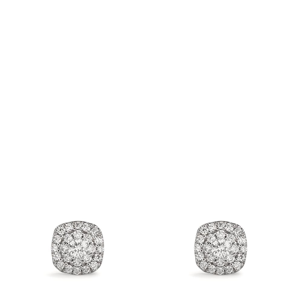 Ohrstecker 750/18 K Weissgold Diamanten 0.18 ct, w-si Ø5 mm