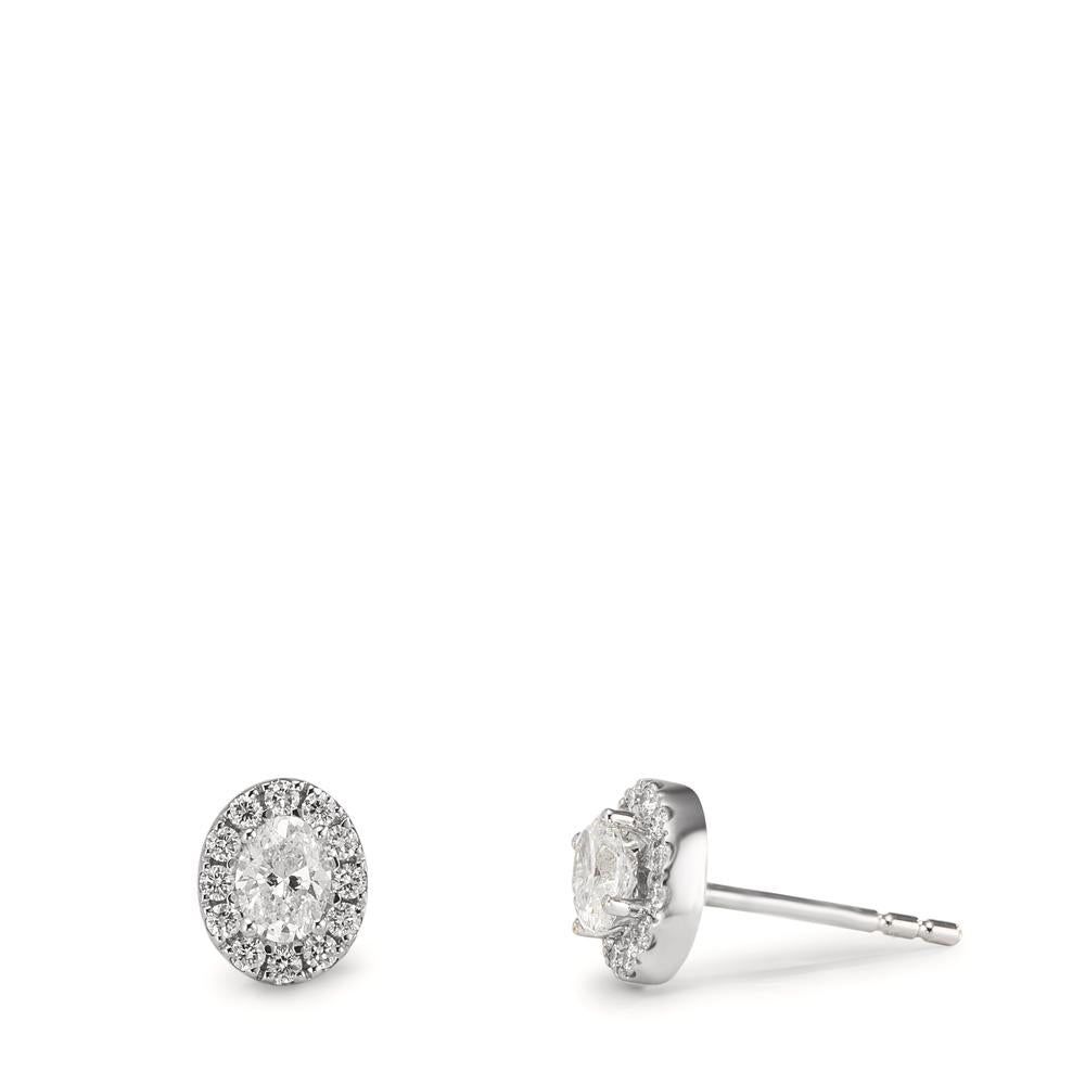 Ohrstecker 750/18 K Weissgold Diamanten 0.58 ct, w-si
