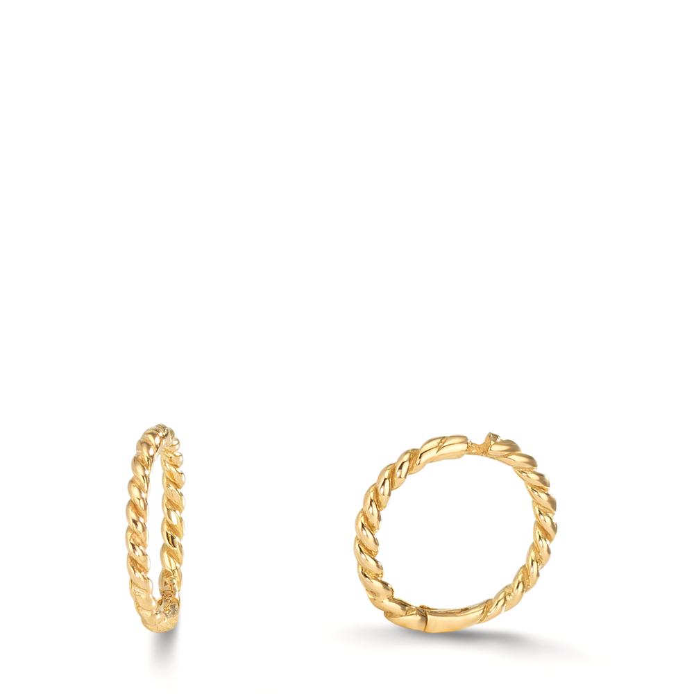Klappcreolen 750/18 K Gelbgold
