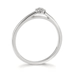 Fingerring 750/18 K Weissgold Diamant 0.06 ct, 7 Steine, w-si