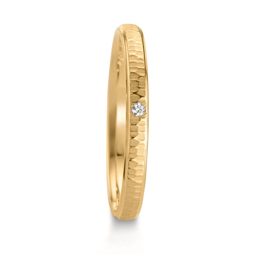 Anello del partner Oro giallo 750/18 carati Diamante 0.014 ct, w-si