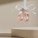 Anello del partner Oro rosso 750/18 carati Diamante 0.37 ct, 11 pietra, w-si