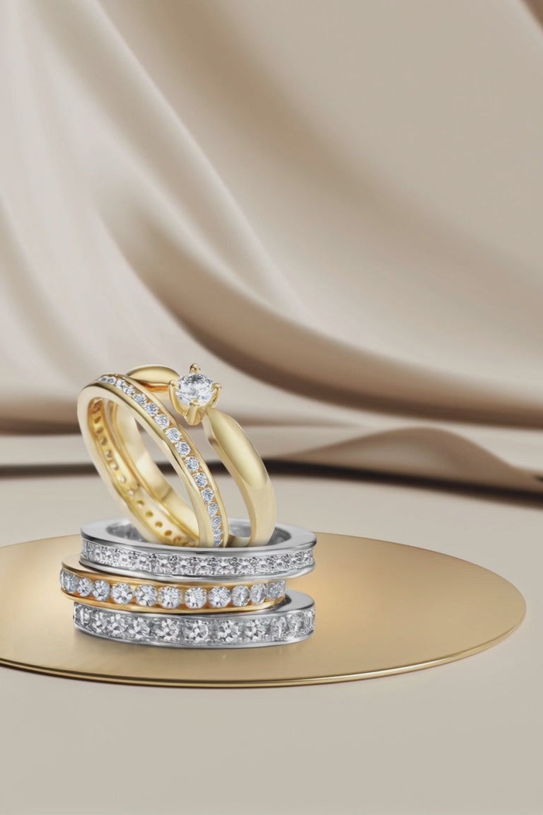 Solitär Ring 750/18 K Gelbgold Diamant 0.20 ct, w-si