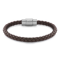 DYKON Leder Armband braun mit TeNo Safe Lock Verschluss 19 cm 