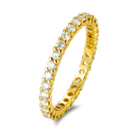 Memory Ring 750/18 K Gelbgold Diamant 0.75 ct, w-si