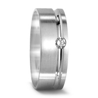 Partnerring 750/18 K Weissgold Diamant 0.09 ct-509105