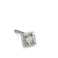 Ohrstecker 1 Stk 750/18 K Weissgold Diamant 0.03 ct, w-si-535853