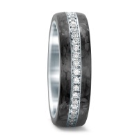 Memory Ring Edelstahl, Carbon Diamant 0.46 ct-545715