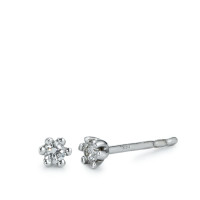 Ohrstecker 750/18 K Weissgold Diamant 0.10 ct, 2 Steine, w-si Ø3.5 mm-546289
