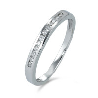 Memory Ring 750/18 K Weissgold Diamant 0.12 ct, 12 Steine, p1-549969