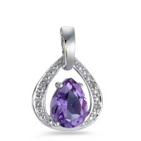 Anhänger 750/18 K Weissgold Diamant violett, 0.02 ct, 5 Steine, facettiert, p1