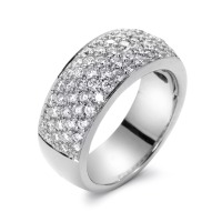 Fingerring 750/18 K Weissgold Diamant weiss, 1.15 ct, 67 Steine, Brillantschliff, tw-vsi-558009