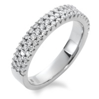 Fingerring 750/18 K Weissgold Diamant weiss, 0.45 ct, 64 Steine, Brillantschliff, tw-vsi-558043