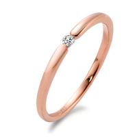 Solitär Ring 750/18 K Rotgold Diamant 0.03 ct-558057