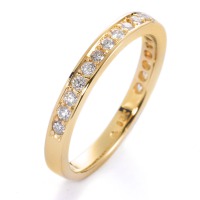 Memory Ring 750/18 K Gelbgold Diamant weiss, 0.33 ct, 19 Steine, Brillantschliff, w-si-558203