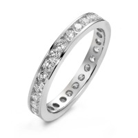 Memory Ring 750/18 K Weissgold Diamant weiss, 1 ct, 28 Steine, Brillantschliff, w-si-558208