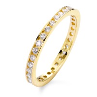 Memory Ring 750/18 K Gelbgold Diamant weiss, 0.50 ct, 42 Steine, Brillantschliff, w-si-558215