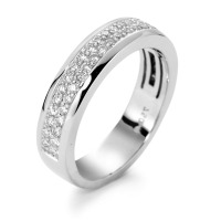 Fingerring 750/18 K Weissgold Diamant weiss, 0.50 ct, 50 Steine, Brillantschliff, w-si-558222