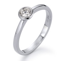 Solitär Ring 750/18 K Weissgold Diamant 0.20 ct-558242