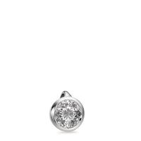 Anhänger 750/18 K Weissgold Diamant weiss, 0.10 ct, Brillantschliff, w-si Ø4.5 mm