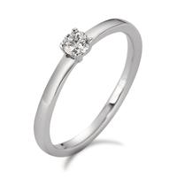 Solitär Ring 750/18 K Weissgold Diamant weiss, 0.15 ct, Brillantschliff, w-si-558293