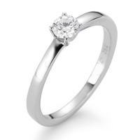 Solitär Ring 750/18 K Weissgold Diamant weiss, 0.25 ct, Brillantschliff, w-si-558295