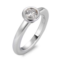 Solitär Ring 750/18 K Weissgold Diamant weiss, 0.30 ct, vsi rhodiniert-560537