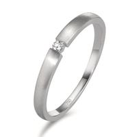 Solitär Ring 750/18 K Weissgold Diamant 0.03 ct, w-si-562998