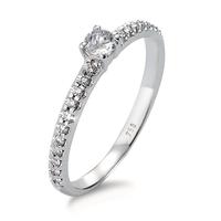 Solitär Ring 750/18 K Weissgold Diamant 0.31 ct-563335