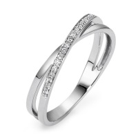 Fingerring 750/18 K Weissgold Diamant 0.10 ct-563429