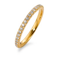 Memory Ring 750/18 K Gelbgold Diamant 0.51 ct, 37 Steine, w-si