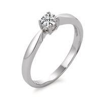 Solitär Ring 750/18 K Weissgold Diamant 0.10 ct, w-si-563748