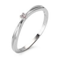 Solitär Ring 750/18 K Weissgold Diamant 0.03 ct, vsi