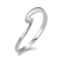 Solitär Ring 750/18 K Weissgold Diamant 0.04 ct-564854
